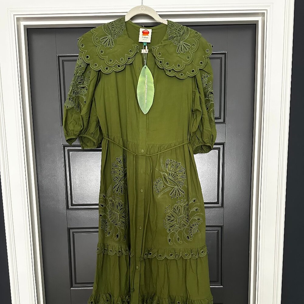 Farm Rio Hummingbird Maxi Dress NWT